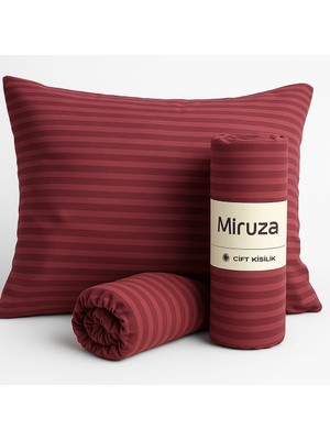 Miruza Ev Tekstil Miruza %100 Saten Pamuk Lastikli Çarşaf Seti