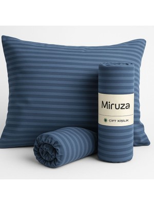 Miruza Ev Tekstil Miruza %100 Saten Pamuk Lastikli Çarşaf Seti