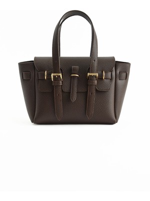 Acı Kahve Deri Kemerli El Çantası