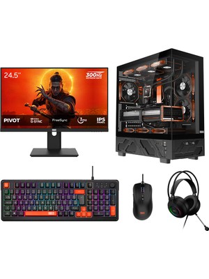 Dragos DRX9841 Ryzen 5 5600 16GB 512GB Nvme Gigabyte 8GB RTX 5060 24.5 Inç 300Hz 1ms Oyuncu Oem Paket