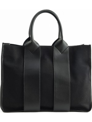 Siyah Kanvas Kol Çantası