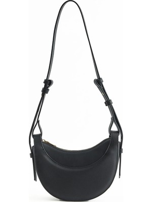 Siyah Deri Çapraz Çanta