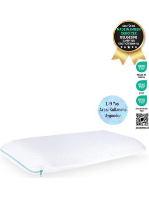 Özgürce Çocuklar Için Hava Kanallı Visco Ortopedik Boyun Destekli Yastık 66X33X6 cm