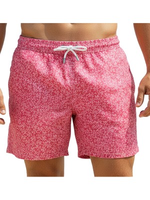 Estiva Erkek Dijital Desenli Deniz Şortu Pink