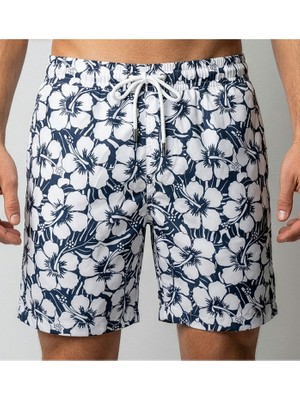 Estiva Erkek Dijital Desenli Deniz Şortu Flower