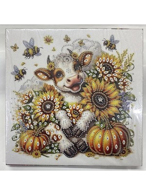 Elegantshop Tuval 5d Yapışan Boncuk Mozaik Tablo 25*25 cm YY83