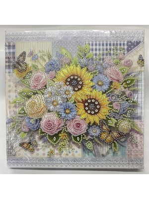 Elegantshop Tuval 5d Yapışan Boncuk Mozaik Tablo 25*25 cm YY73