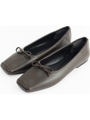 Kahverengi Fiyonklu Kare Burun Babet