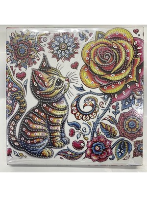 Elegantshop Tuval 5d Yapışan Boncuk Mozaik Tablo 25*25 cm YY103