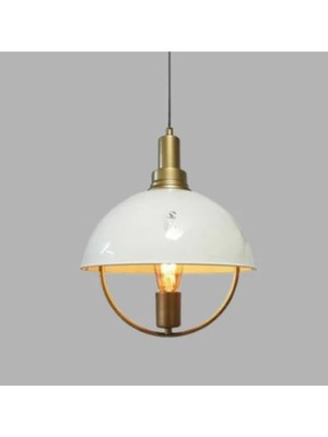 Ronisu Aydınlatma Esperanza Endüstriyel Tasarım Beyaz Metal ve Altın Renkli Avize Ra-Avz- 2103-79-50