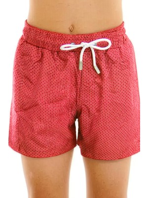 Estiva Erkek Çocuk Dijital Desenli Deniz Şortu Red