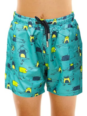 Estiva Erkek Çocuk Dijital Desenli Deniz Şortu Monster
