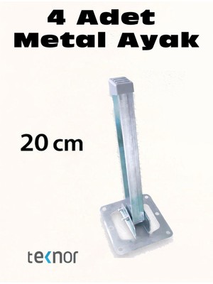 Teknor  4lü Katlanır Metal Yer Sofrası Ayağı Yer Masası Ayağı 20 cm
