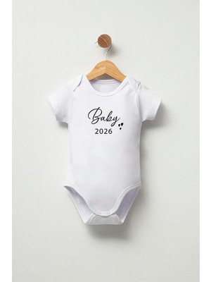 Sunbabyhome %100 Pamuklu Bebek Body -Baby 2026 Zıbın - Bebek Zıbın Badi - Yazılı Zıbın