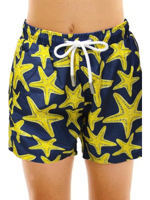 Estiva Erkek Çocuk Dijital Desenli Deniz Şortu Star