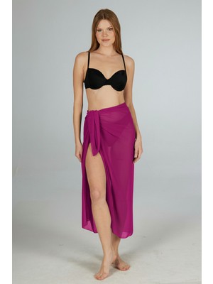 Estiva Düz Şifon Pareo