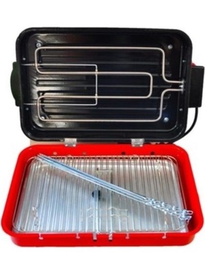 Uğur UZ-0017 Elektrikli Izgara 1400W Krom Rezistanslı Elektirikli Izgara Barbekü Dumansız-Kokusuz-Extra LEZZET-1400 Watt