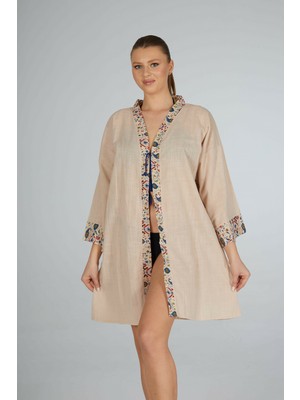 Estiva Kenar Işlemeli Tek Bağcıklı Koron Pareo