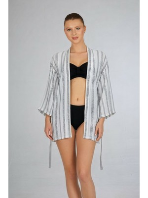 Estiva Coton Kısa Kimono Model Pareo