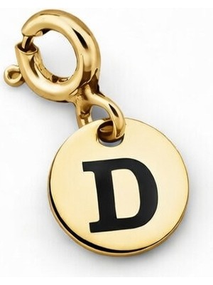 Silveranka 925 Ayar Gümüş D Harfi Kolye Ucu - Charm