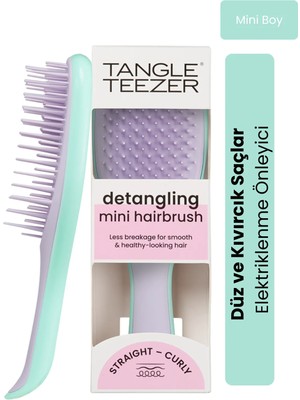 Tangle Teezer The Ultimate Detangler  Mint & Lilac Eletriklenme Önleyici Mini Boy Tarak (Düz ve Kıvırcık Saçlar)