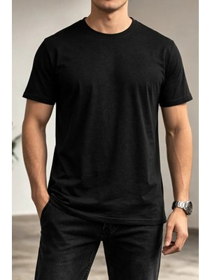 Jiber Anti Alerjik Bisiklet Yaka Bambu Erkek T-Shirt 334