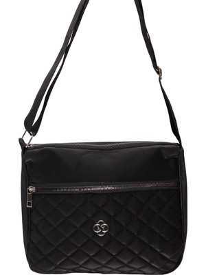 DMC Kapitone Desen Fermuarlı Askılı Çanta Siyah