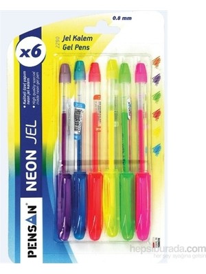 Pensan My Kİng 6'li Neon Jel Kalem Set