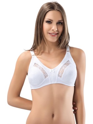 Erdem İç Giyim Kadın Sütyen Beyaz Renk Konforlu Tasarım ve %100 Polyamid Kumaş ile Gün Boyu Destek