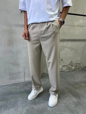 Difransel Jeans Erkek Pileli Rahat Kesim Yüksek Bel Baggy Pantolon