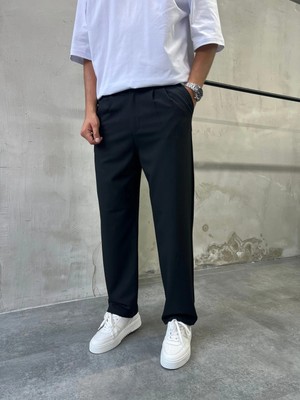 Difransel Jeans Erkek Pileli Rahat Kesim Yüksek Bel Baggy Pantolon