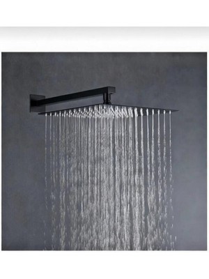 Hms Banyo Bataryası Dahil Ankastre Panel Duş Seti Siyah