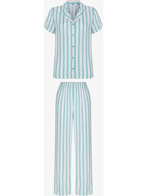 Penti Cam Göbeği Gaia Gömlek Pantolon Pijama Takımı