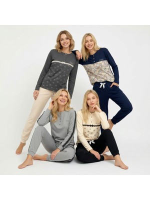 Bonbon Kadın Pamuklu Bohçalık Ve Çeyizlik 4 Adet 2'li Pijama Takımı BB2220