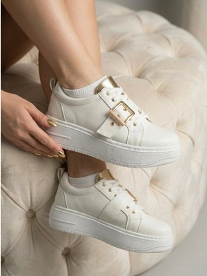 Lusi Kemer Gold Detaylı Günlük Ortopedik Sneaker