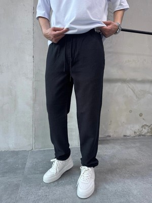 Difransel Jeans Erkek Relax Fit Lastikli Bel Keten Pantolon