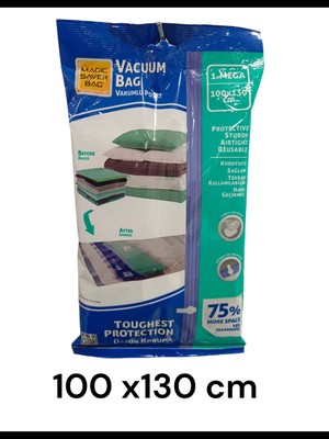 Kms Home Vacuum Bag Vakumlu Poşet 100*130 cm Mega Boy Yorgan Yastık Hurcu