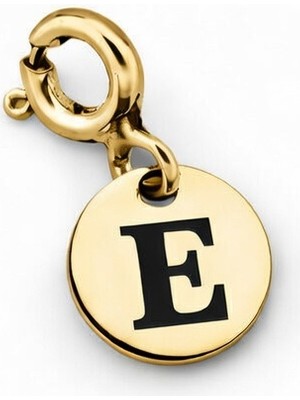Silveranka 925 Ayar Gümüş E Harfi Kolye Ucu - Charm