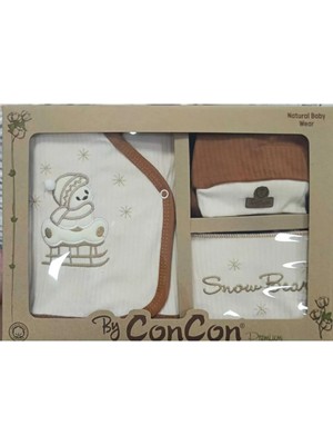 5 Li Organic Kızaklı Ayı Lüx Zıbın Hastane Çıkış Seti