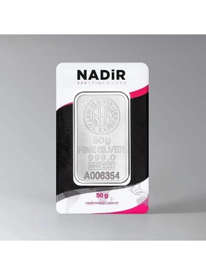 Nadir Gold Nadir 50 Gram Külçe Gümüş