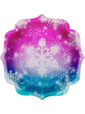 Party Country Snowflakes Karton Tabak 8 Adet