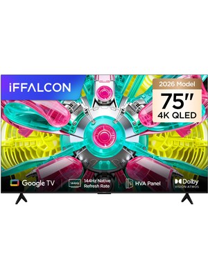 iFFALCON 75U75A 75'' 190 Ekran Uydu Alıcılı 4K Ultra HD Google QLED TV