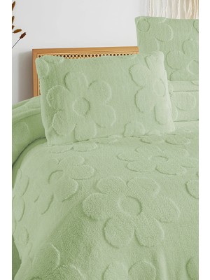 Noctiluca Fleura Çiçek Desen Tek Kişilik Battaniye Yumuşak Wellsoft Yatak Örtüsü 160X230 1 Adet Yastık Kılıfı