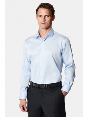 Abdullah Kiğılı Uzun Kol Non Iron Saten Klasik Pamuk Gömlek