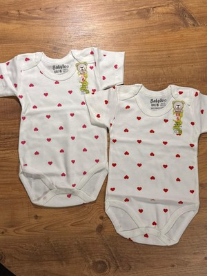 Babytoo %100 Pamuklu Kalp Figürlü Kısa Kollu Bebek Body