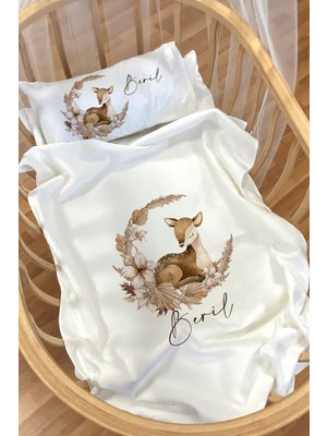 Özgürce Isme Özel Pike Seti 70X100, Anne Yanı ve Park Deseni, Yumuşak ve Şık