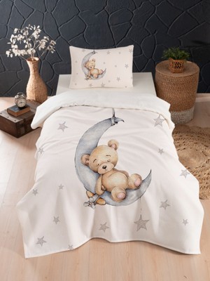 Özgürce Rüya Gibi Rahat ve Şık Tek Kişilik Yatak Pike Seti, Çocuk Odası Için Ideal