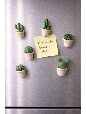 Bit Byte Brick Kaktüs Buzdolabı Magneti 6'lı Set