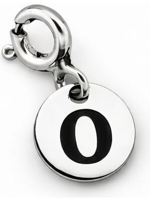 Silveranka 925 Ayar Gümüş O Harfi Kolye Ucu - Charm