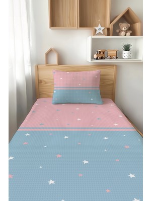 Özgürce Renkli Şerit Desenli Çocuk Tek Kişilik Pike Takımı